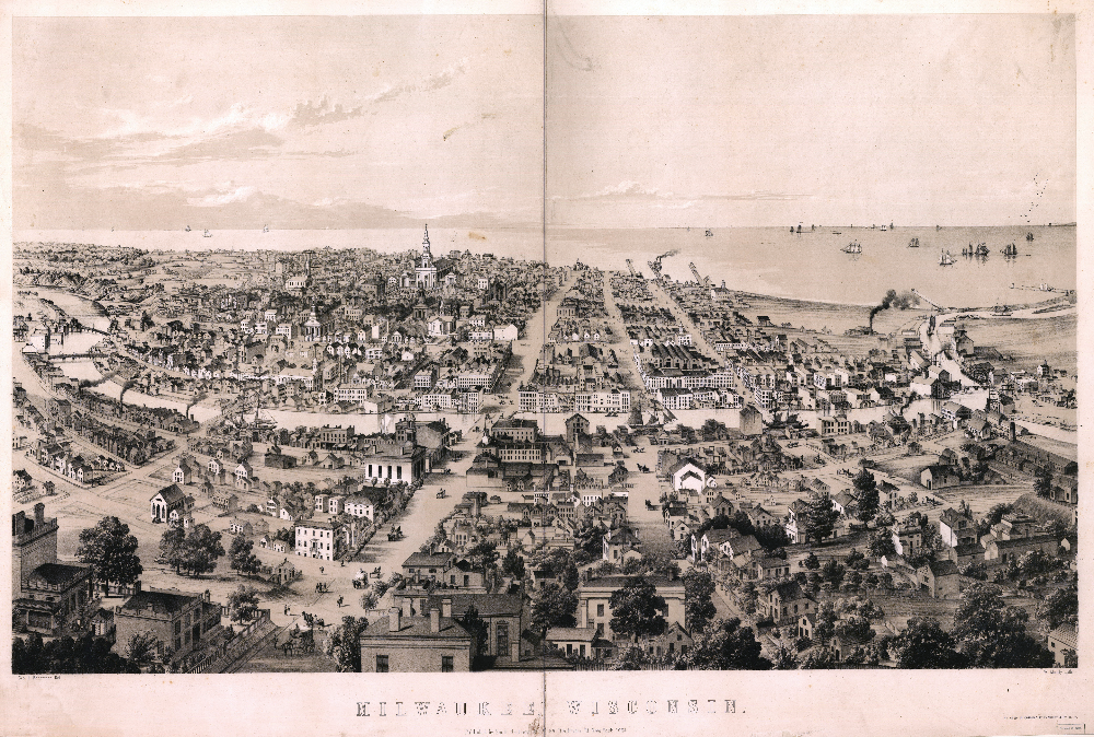 Bird's-eye view of Milwaukee