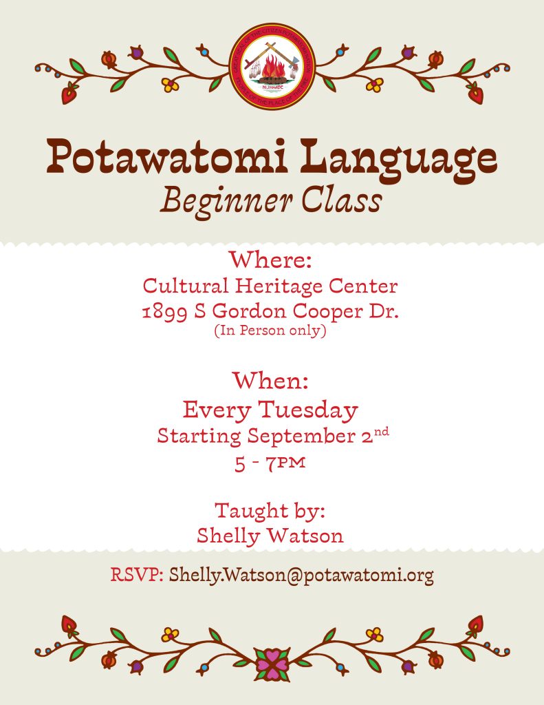 Potawatomi Language Beginner Class