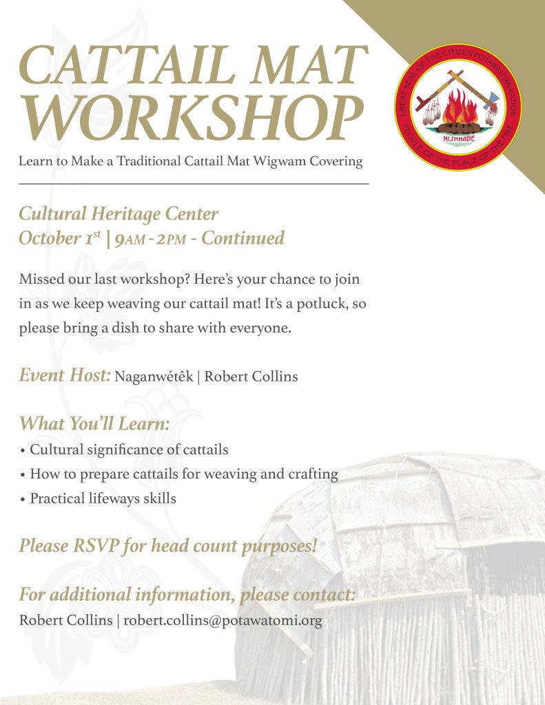 Cattail Mat Workshop – Continued